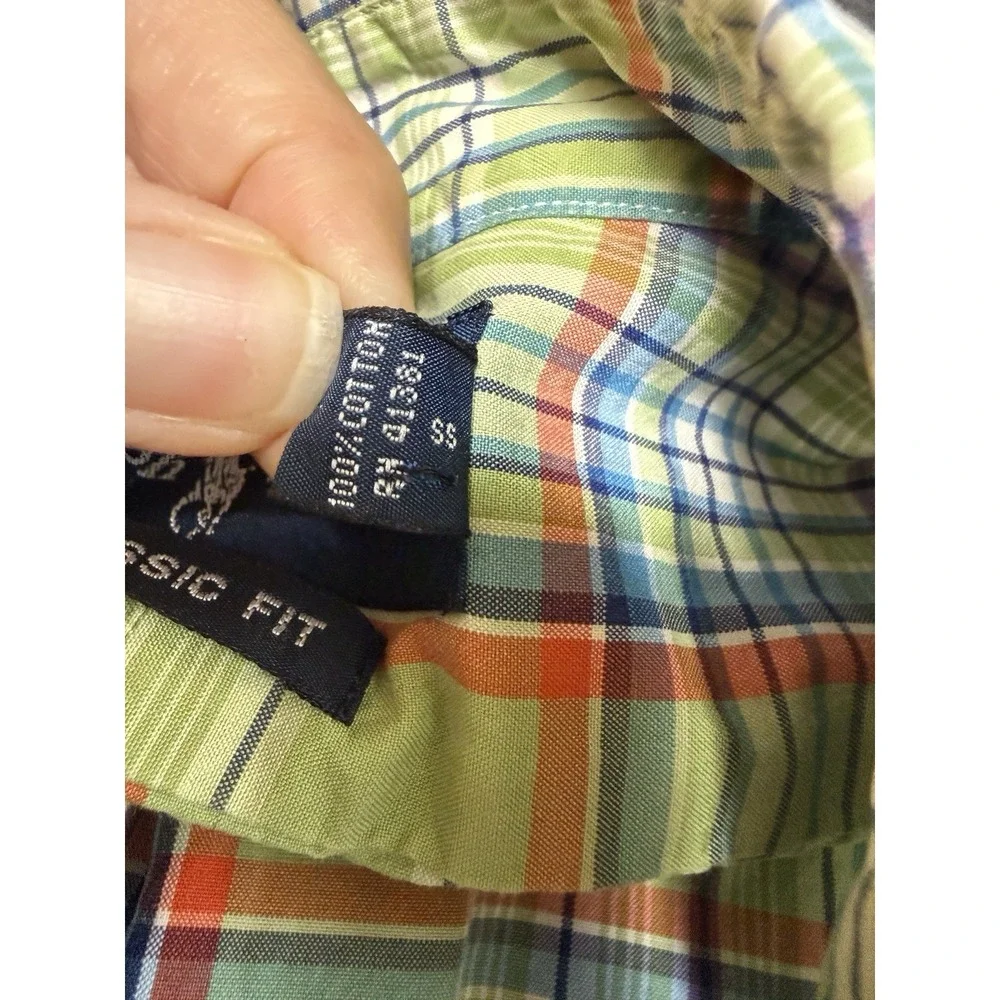 Vtg 90s Polo Ralph Lauren Green Plaid Button Down Shirt Mens XL Classic Fit
